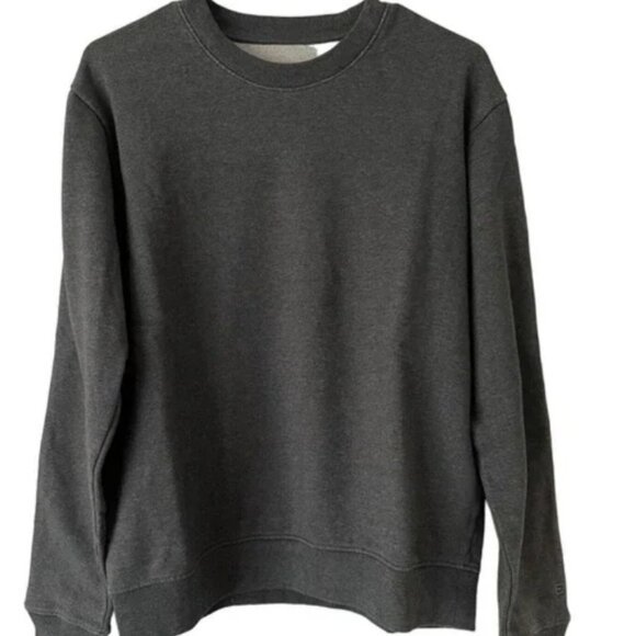 NWT Everlane The Track Crewneck Dark Heather Gray Sweatshirt Men’s Sz Medium - Picture 1 of 7